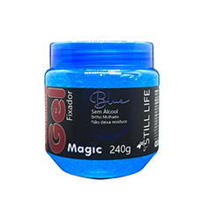 Gel para Cabelos  250g Magic Blue Fixador com Brilho Molhado    + artefasa