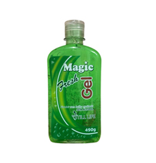 Gel para Cabelos  490g Magic Fresh Fixador com Brilho Molhado Sem Álcool + artefasa