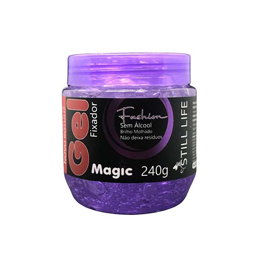 Gel para Cabelos  240g Magic Fashion Fixador com Brilho Molhado   + artefasa