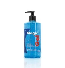Gel para Cabelos  490g Magic Blue Fixador com Brilho Molhado Sem Álcool   + artefasa