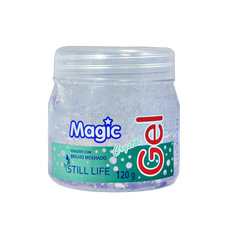 Gel para Cabelos 120g Magic Gel Crystal Fixador e Brilho Molhado com Silicone Sem Álcool   + artefasa